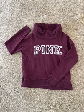 PINK Victoria's Secret Wine Cowl Neck Pullover EUC